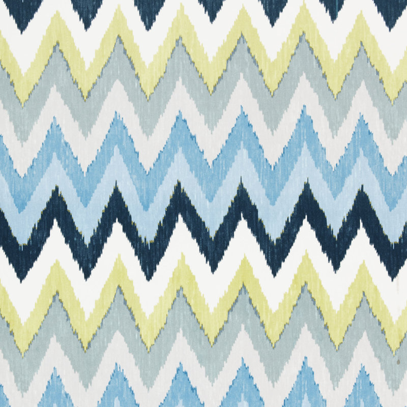 Adras Ikat Print Fabric, Sky