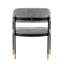 Fauteuil en chenille de métal gris Lia