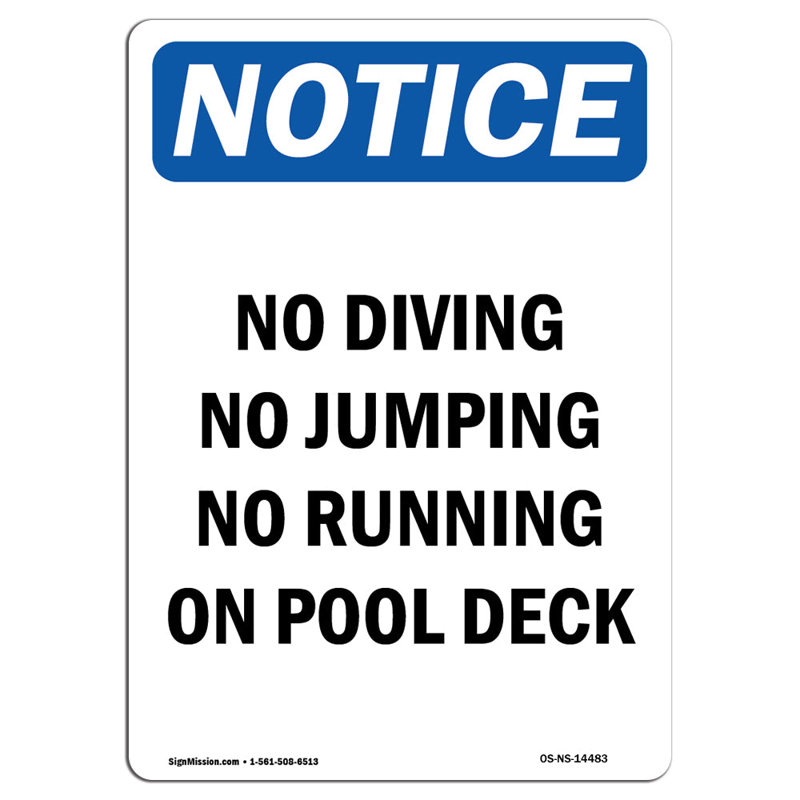 Signe «No Diving»