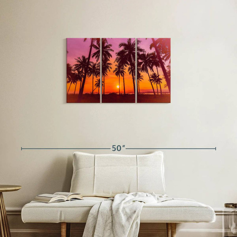 Silhouette de coucher de soleil Gillard, H 20 po x l 33 po