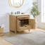 Meuble-lavabo simple autoportant Aneres 36 po avec comptoir en quartz