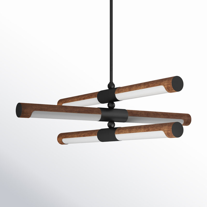 Aimee 6 - Light Dimmable LED Modern Linear Chandelier