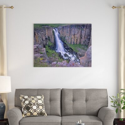North Clear Creek Falls Cascading Down Cliff, Colorado' Photographic Print on Wrapped Canvas -  East Urban Home, A8C11679E37C47FABFF9B4D548952FF5