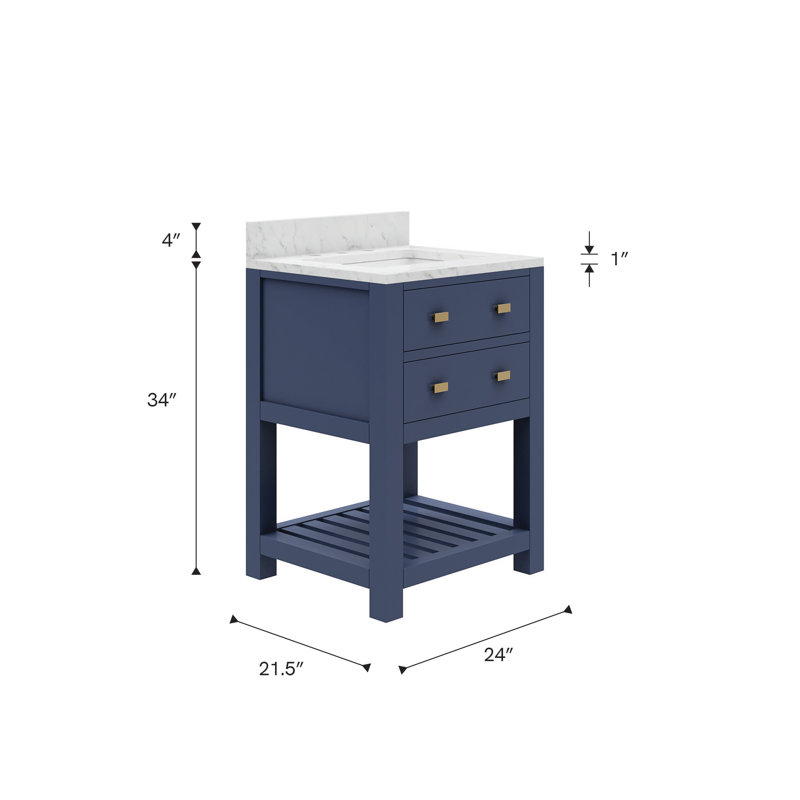Madalyn 24'' W Single Vanity, Mirror Included