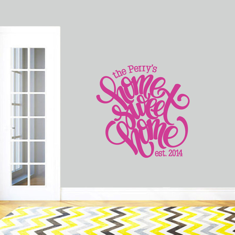 Text & Numbers Wall Decal, Hot Pink, Yes
