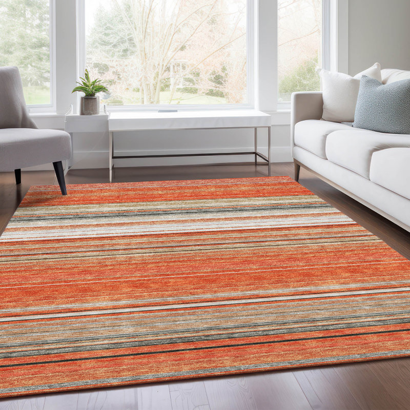Tapis corail Prisco lavable à la machine de qualité supérieure, Rectangle 10 pi x 14 pi