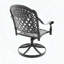 Chaises de patio pivotantes en fonte d'aluminium avec coussins rouges, ensemble de 2-1529487514