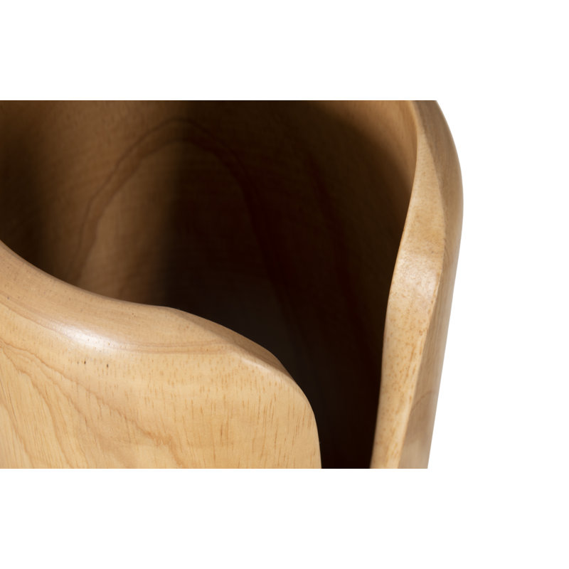 Interval Wood Vase, 15" H x 6" W x 6" D, Brown