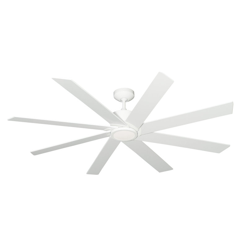 60'' Ceiling Fan with LED Lights, Pure White