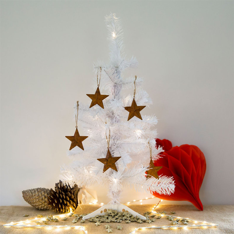 1.97' H Artificial Pine Christmas Tree, White