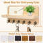 Wood Wall Organizer with Key Hooks-1755951936