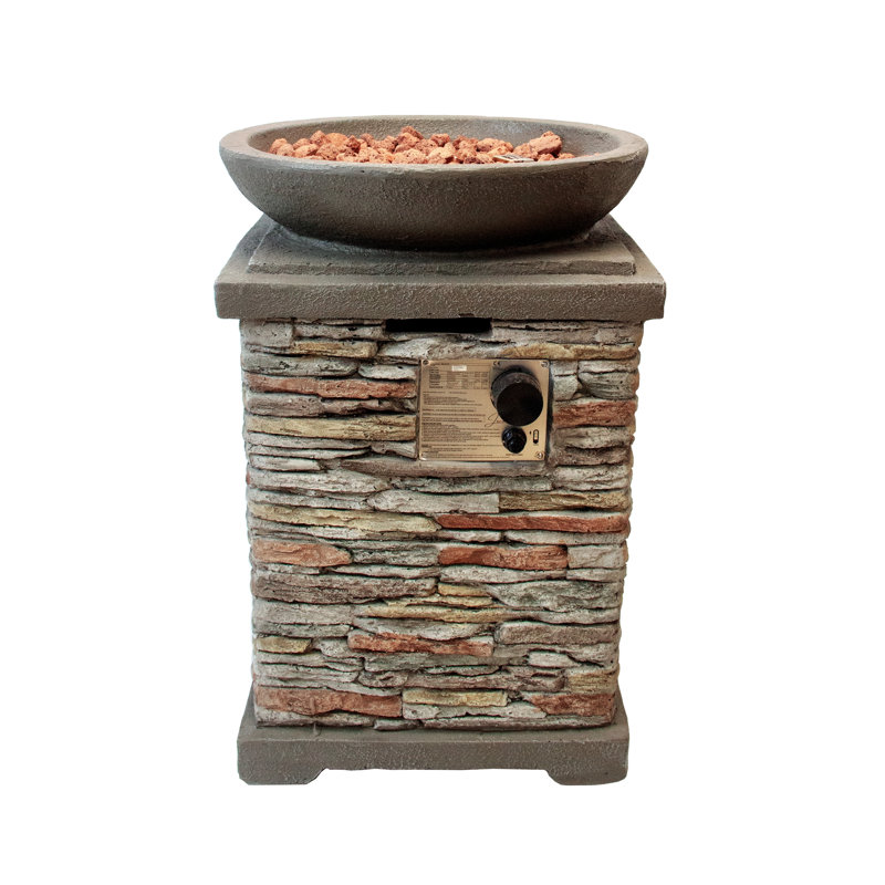 Tulughan Column Magnesium Oxide Propane Smokeless Fire Pit