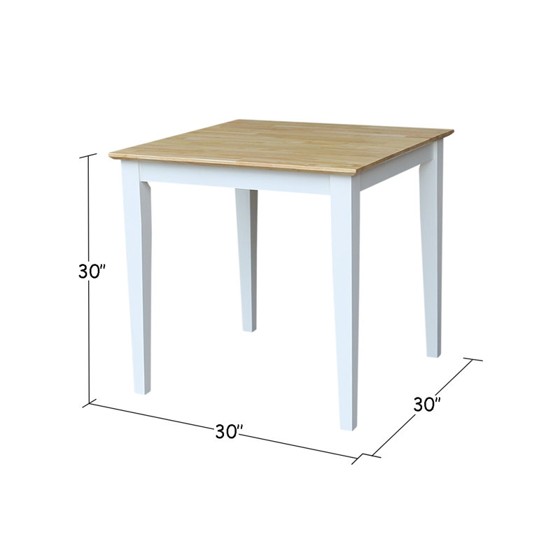 Dakayden 2 - Person Solid Wood Dining Set, White/Natural