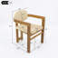Ensemble de 2 chaises d'extérieur en rotin tissé, finition teck avec rotin naturel, pour patio et jardin