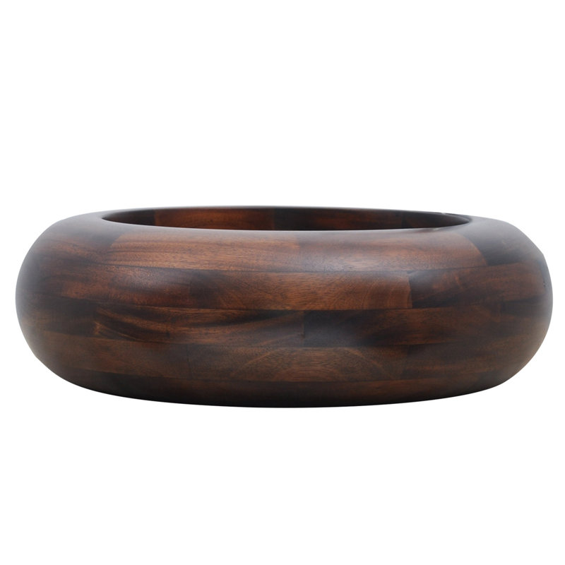 Barclay Kalea 16'' Wood Circular Bathroom Sink, Mahogany