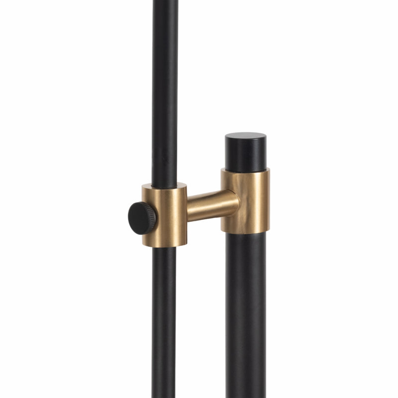 65" Moniek Metal Floor Lamp, Black/White