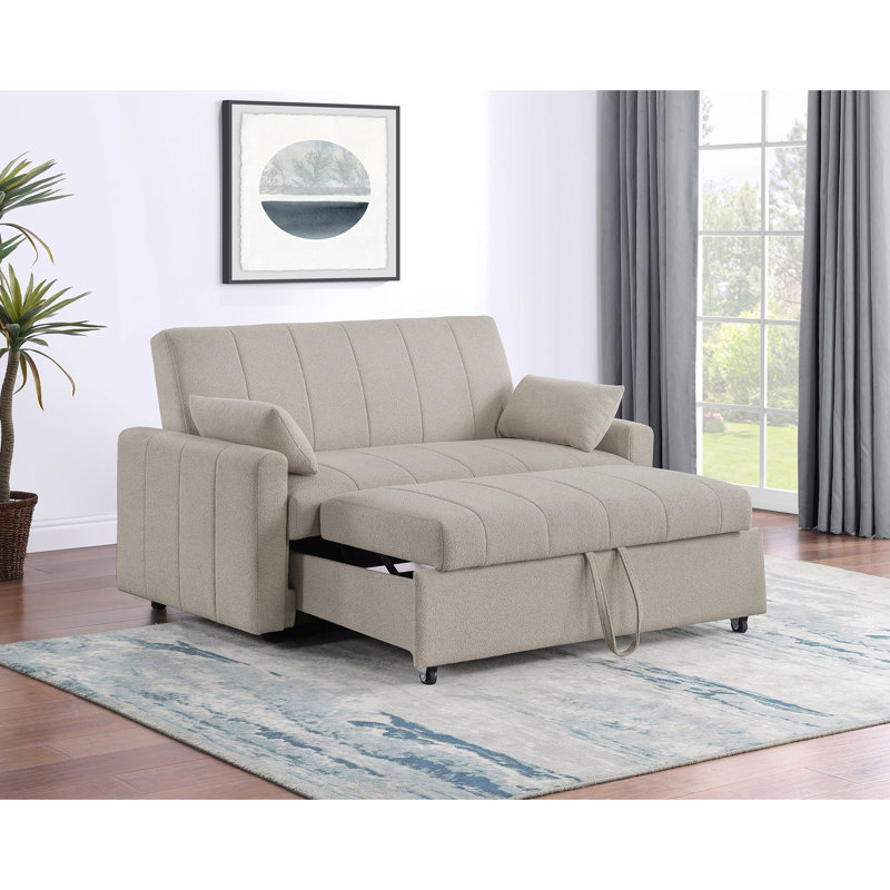 Westwind Latte Upholstered Sleeper Sofa Bed