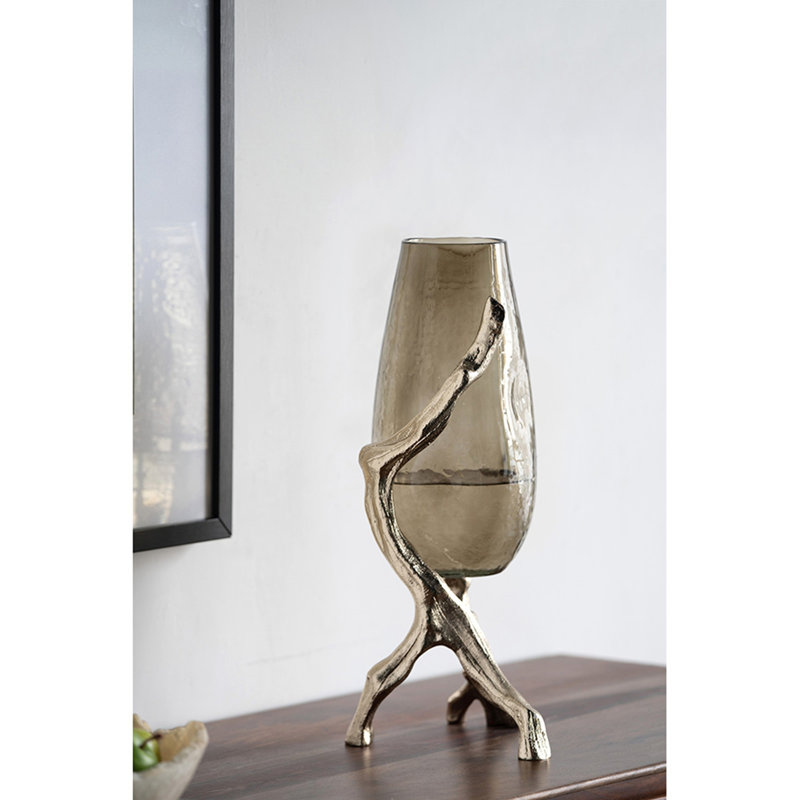 Gold Glass Flower Vase