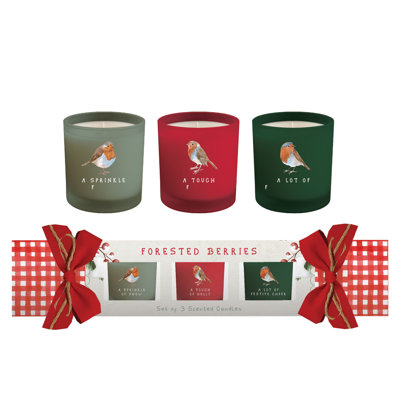 Holiday Scented Unscented Flameless Novelty Candle with Glass Holder