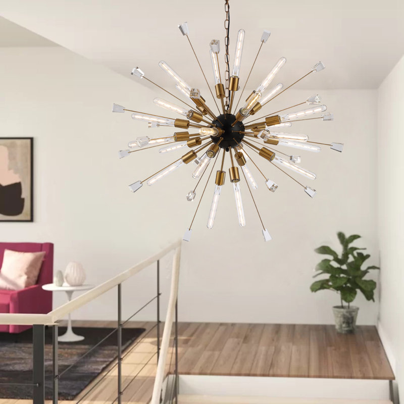 Lustre étoile Spoutnik 24 lumières Rucki