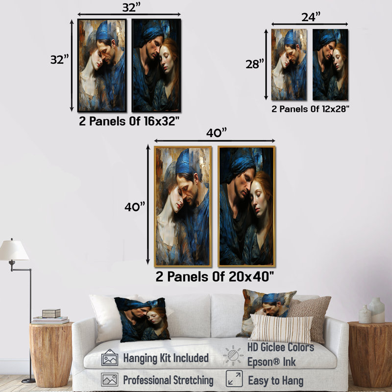 Ensemble d'art mural sur toile Pieta Geuil, H 28 po x l 25 po, Toile tendue