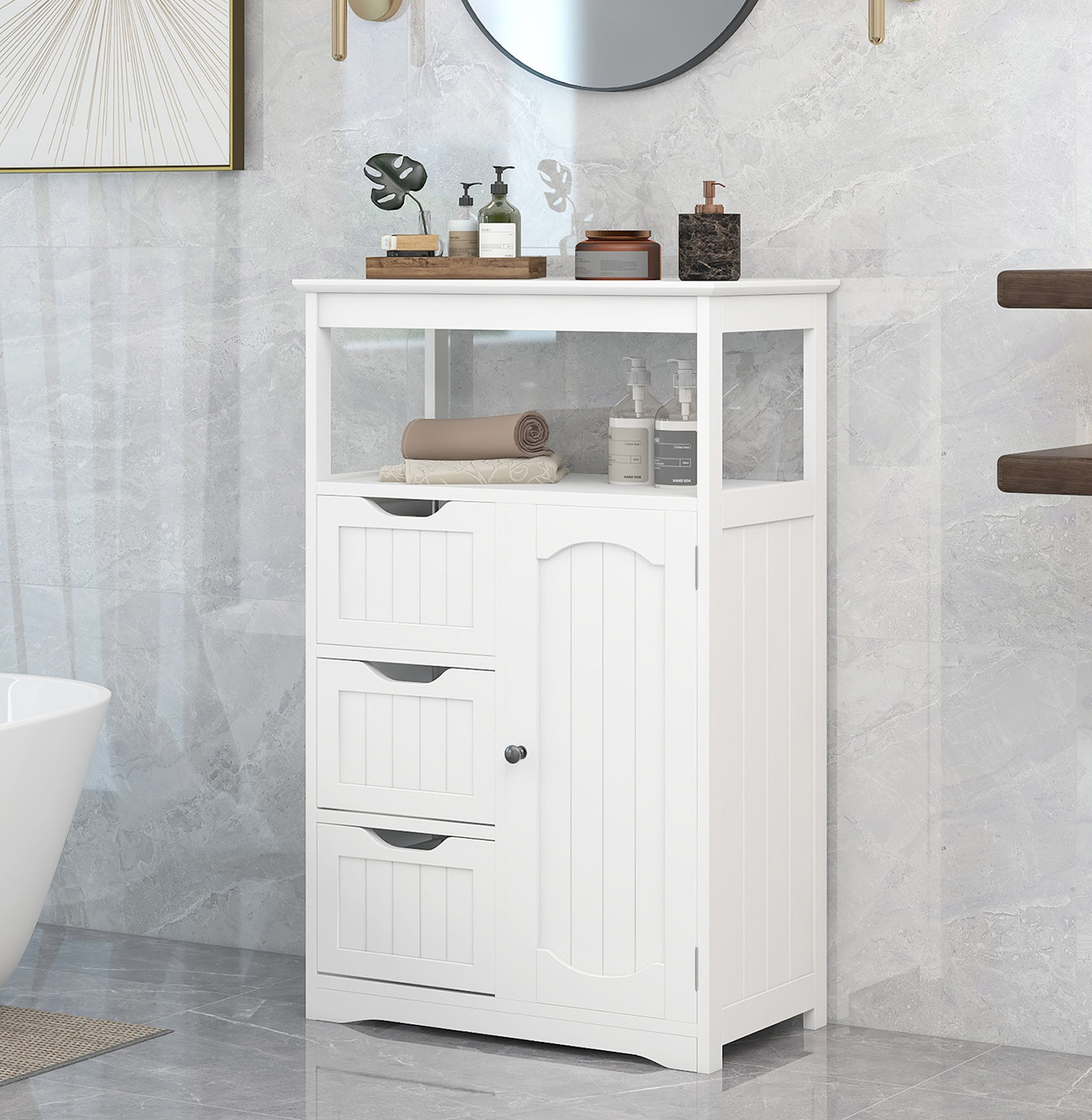 Winston Porter Daijanay Freestanding Bathroom Cabinet 