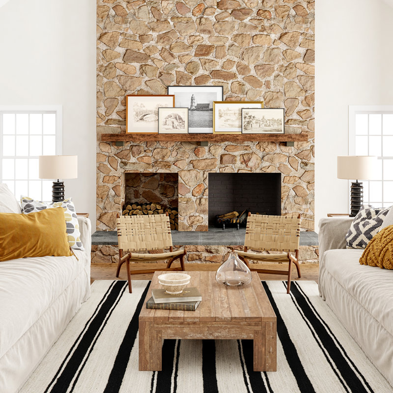 Black and White Striped Handmade Jute 6' x 9' Area Rug
