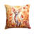 Devon Rex Cat in Fall Leaves Throw Pillow-112679398