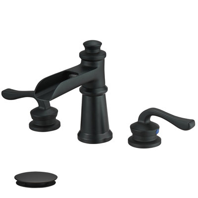 Widespread Single-handle Bathroom Faucet with Drain Assembly