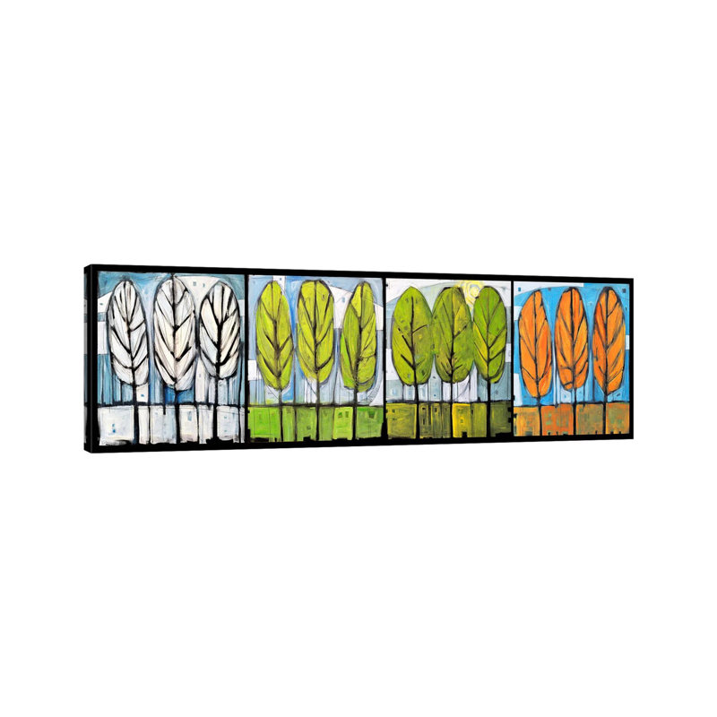 Giclée horizontale sur toile Four Seasons Tree Series, H 12 po x l 36 po