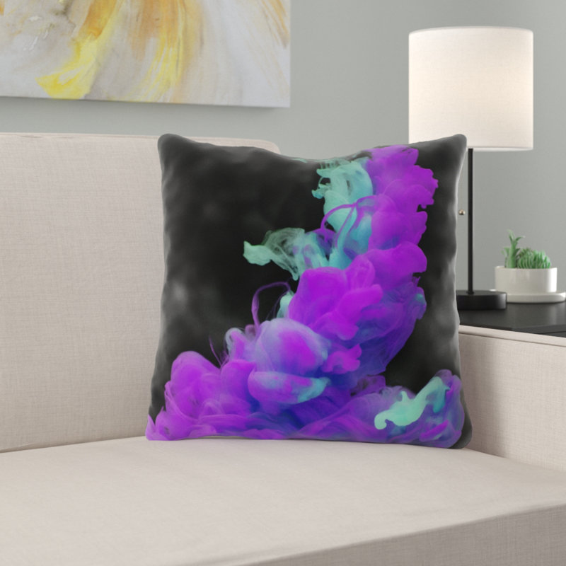 Housse de coussin d'extérieur carré carré Bloch, Microsuède, Intérieur