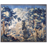 Antique Tapestry Room Size Wool Ivory Rug
