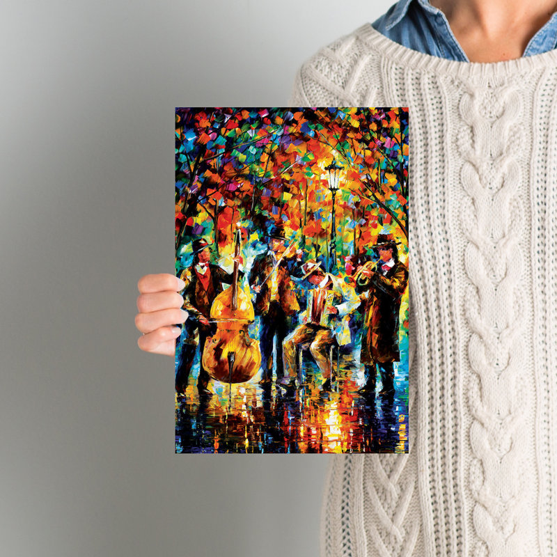 Reproduction d'art sur toile tendue « Glowing Music », H 12 po x l 8 po, Toile tendue, No Frame