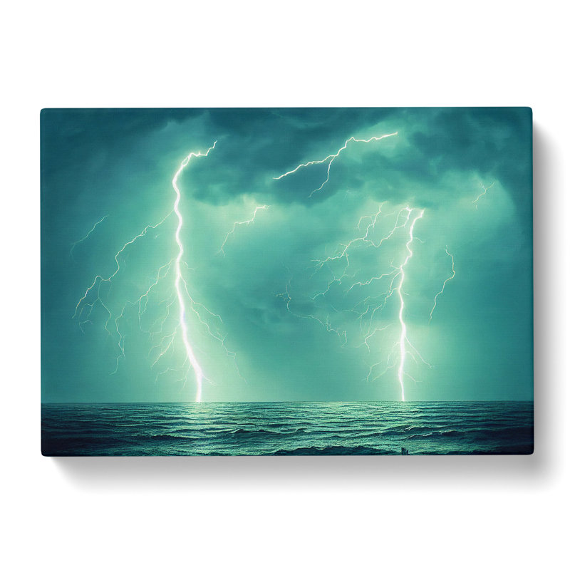 Excellent Lightning Storm Vol.1 - Wrapped Canvas, 35cm H x 50cm W x 3cm D