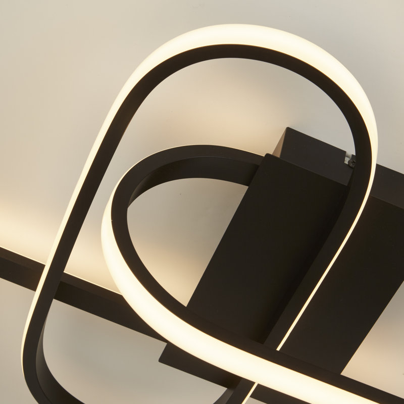 Buntine LED Flush Mount, Black