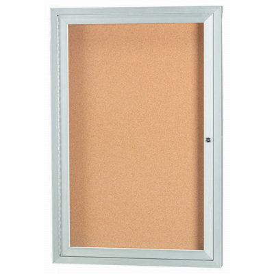 Enclosed Wall Mounted Bulletin Board LED Illuminated