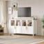 Buffet 55 "avec 4 portes en verre et beaucoup de rangement pour la salle à manger et la cuisine-2131094024