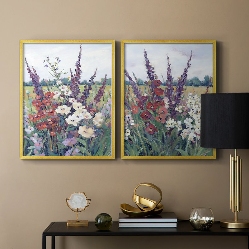 Série FLORAL DCxxxix - reproduction encadrée de qualité supérieure - prête à être accrochée - aucun clou requis - aucun clou requis
