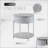 Gray High Gloss And Chrome Finish End Table