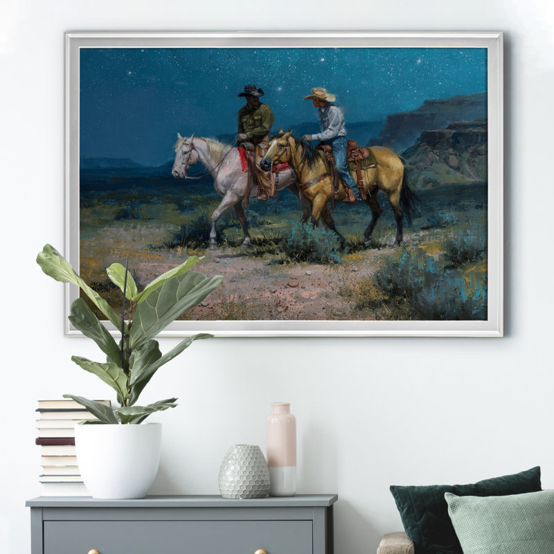 «Night Riders», impression sur toile encadrée, H 18,5 po x l 24,5 po x P 1,5 po, Argent
