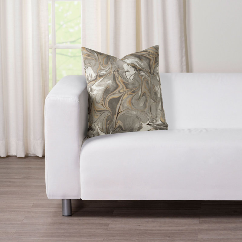 Abstract Reversible Throw Pillow, 16" x 16"