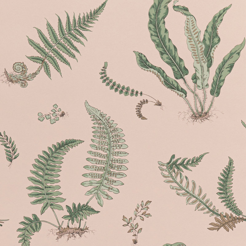 Wallpaper Roll, Blush/Green