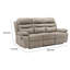 Canapé inclinable double en cuir fleur Hanna, 87 po Hanna-115686267-115686269