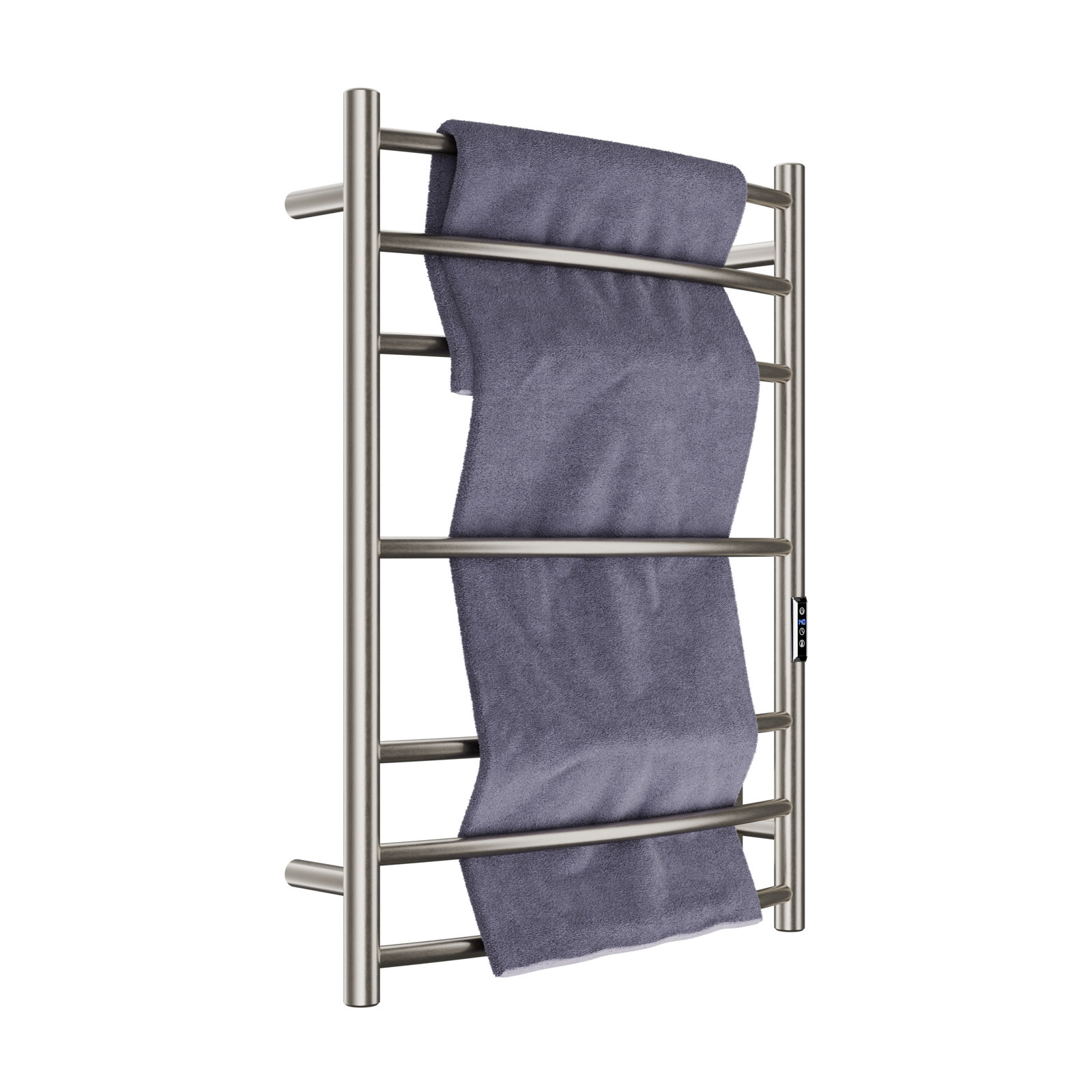 Gown Wall Mounted Electric Towel Warmer, Brushed Nickel