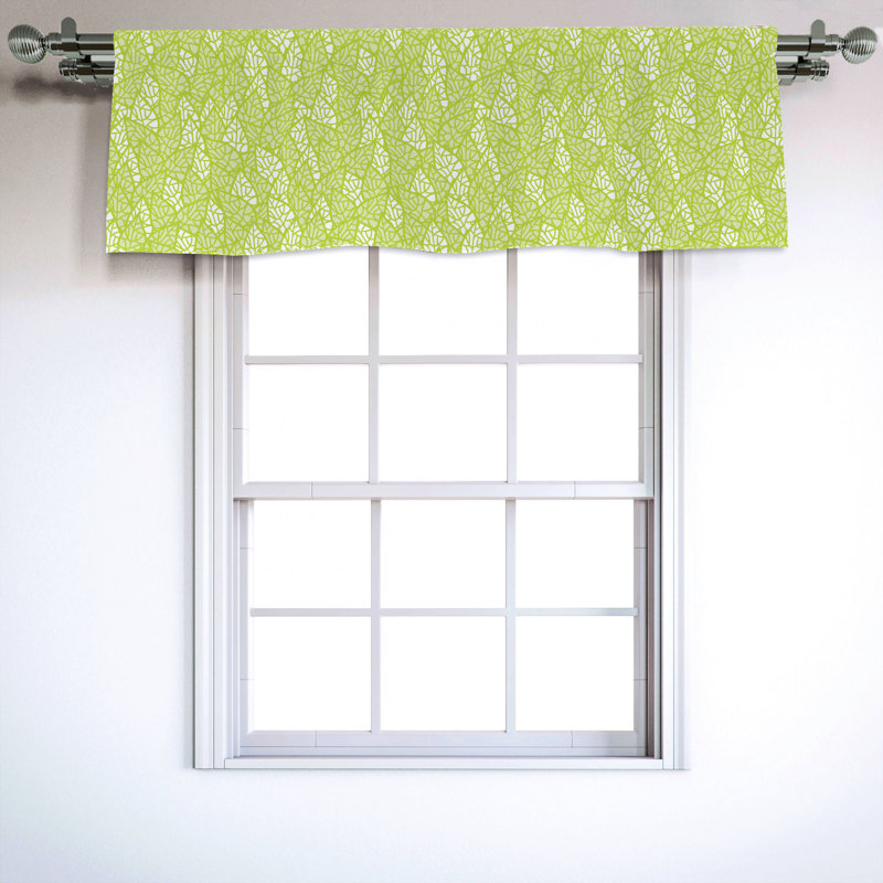 Sateen Floral Ruffled Window Valance
