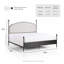 Fawnda Metal Four Poster Bed with Upholstered Headboard-140565185