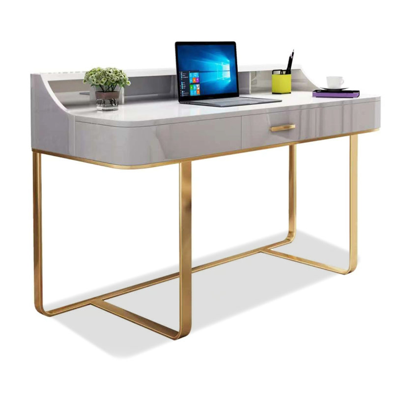 Petit bureau léger et luxueux, H 34,65 po x l 62,99 po x P 23,62 po