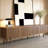 86.6 Inch Modern Wood Tv Stand For 90 Inch Tv Slatted Media Console Entertainment Center With 4 Doors Walnut
