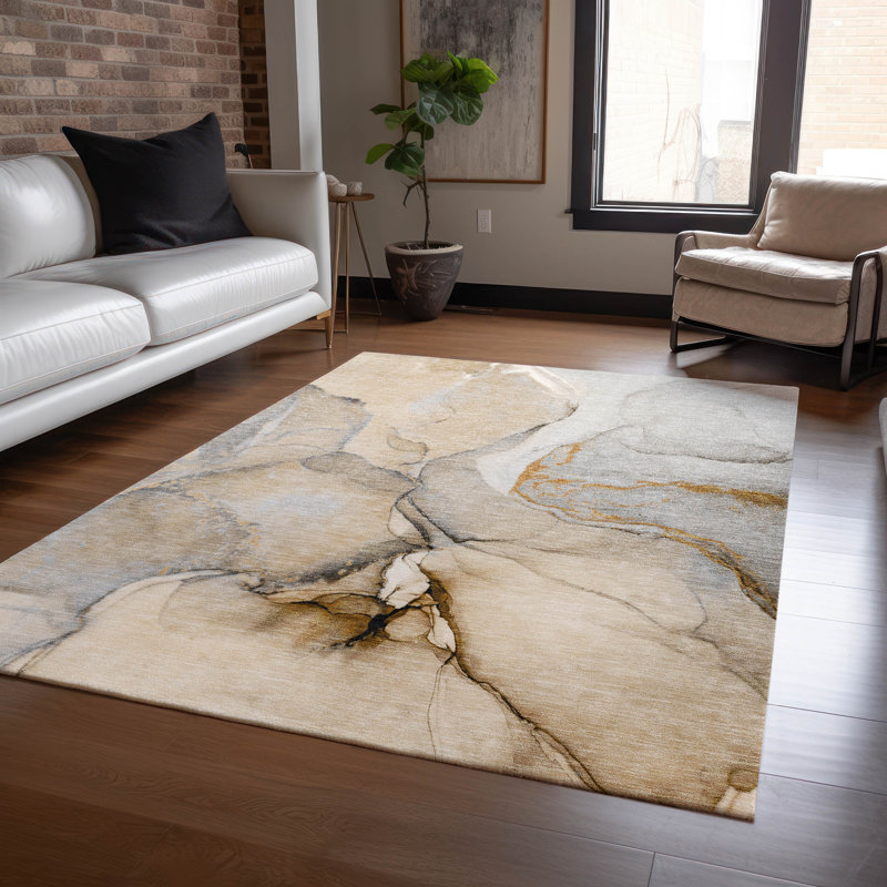 Tapis intérieur / extérieur Alfonzo avec envers antidérapant, Rectangle de 10 pi x 14 pi