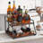 Liquor Bottle Display Shelf, Coffee Syrup Rack Organizer,Syrup Bottle Holder Stand, 3-Tier Syrup Rack For Countertop Or Tabletop Decor